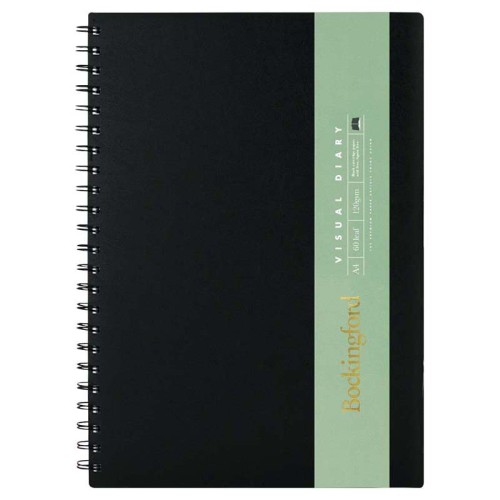 Bockingford Diary A4 Visual 60 Leaf Black 120gsm Bockingford Diary A4 Visual 60 Leaf Black 120gsm