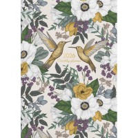 Collins Designer A4 Monthly Planner Floral Numbers Even Year