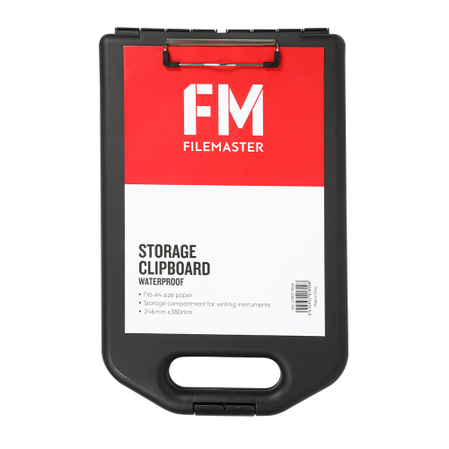FM Clipboard A4 Storage Weatherproof Black FM Clipboard A4 Storage Weatherproof Black