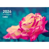 Collins Wall Calendar A4 NZ Floral Even Year