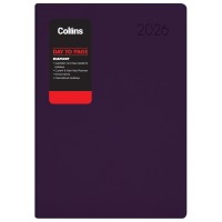 Collins Rhapsody A51 Day To Page Diary Even Year Royal Purple