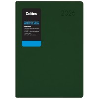 Collins Rhapsody A73 Week To View Diary Even Year Racing Green