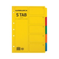 Warwick Divider 15Z8 A4 5 Tab Coloured