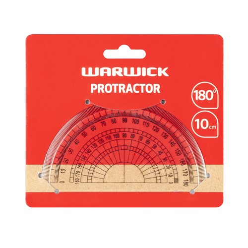 Warwick Protractor 10cm 180 Degrees Warwick Protractor 10cm 180 Degrees