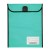 Warwick Homework Bag Medium 290x360mm Hook & Loop Aqua