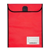 Warwick Homework Bag XL 450x360mm Hook & Loop Red