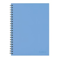Collins Notebook Wiro A4 Side Opening Light Sky Blue 7mm Ruled 100 Leaf
