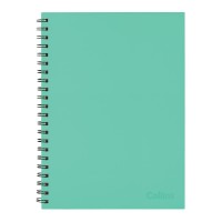 Collins Notebook Wiro A4 Mint Green 100 Leaf Side Open Ruled 7mm