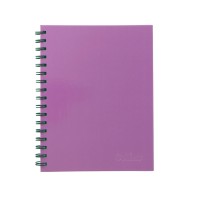 Collins Notebook Wiro 225x175 Mauve 100 Leaf Side Opening