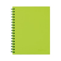 Collins Notebook Wiro 225x175 Lime Green 100 Leaf Side Opening