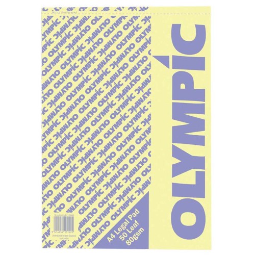 Olympic Pad A4 Legal Yellow Paper 50 Leaf 80gsm Olympic Pad A4 Legal Yellow Paper 50 Leaf 80gsm