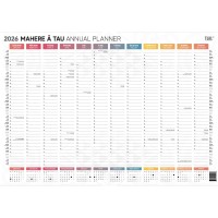 Tuhi Wall Planner Double Sided 990 x 700mm Laminated Maori 2026