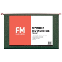 FM File Suspension Crystalfile Green Pack 10 Foolscap