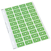 Codafile Label Alpha Z 25mm Pack 5 Sheets
