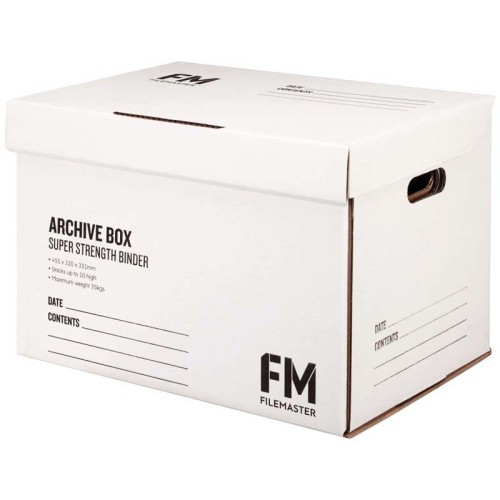 FM Box Archive White Super Strength 465x335x320mm Inside Measure FM Box Archive White Super Strength 465x335x320mm Inside Measure