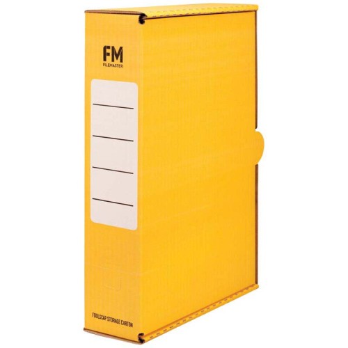 FM Storage Carton Yellow Foolscap FM Storage Carton Yellow Foolscap