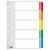 FM Indices A4 5 Tab Coloured Reinforced Cardboard