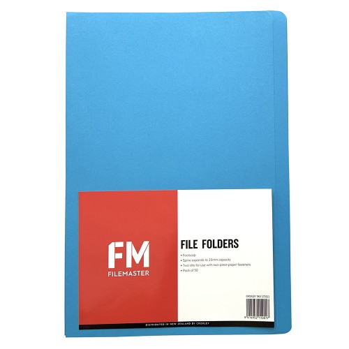 FM File Folder Blue 50 Pack Foolscap FM File Folder Blue 50 Pack Foolscap
