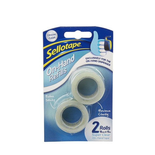 Sellotape On-Hand Refills 18mm x 15m 2 Pack Sellotape On-Hand Refills 18mm x 15m 2 Pack