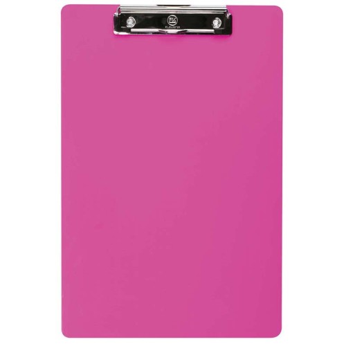FM Clipboard Neon Pink Foolscap Transparent Plastic FM Clipboard Neon Pink Foolscap Transparent Plastic
