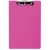 FM Clipboard Neon Pink Foolscap Transparent Plastic