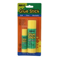 Amos Glue Stick 35gm Plus 8gm Multipack Jumbo And Small