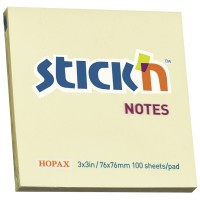 Stick'n Note Pastel Yellow 76x76mm 100 Sheet Pad