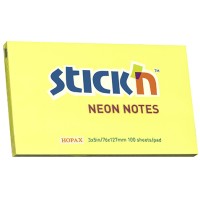 Stick'n Notes 76x127mm 100 Sheet Neon Lemon