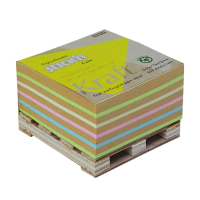 Stick'n Note Cube 76x76mm 400 Sheets Kraft Neon Assorted
