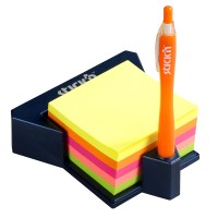 Stick'n Note Cube with Holder 76x76mm 400 Sheets Pastel Neon Mixed