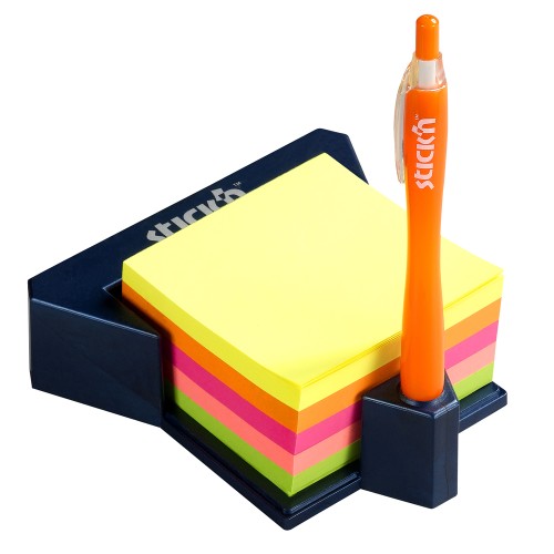 Stick'n Note Cube with Holder 76x76mm 400 Sheets Pastel Neon Mixed Stick'n Note Cube with Holder 76x76mm 400 Sheets Pastel Neon Mixed