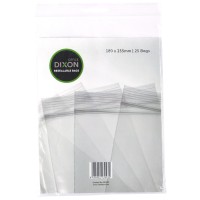 Dixon Resealable Bags Pack 25 180x255mm