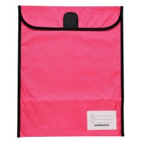 Warwick Homework Bag XL 450x360mm Hook & Loop Pink