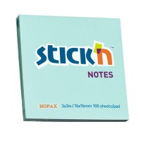 Stick'n Notes Pastel Blue 76x76mm 100 Sheet Pad