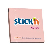 Stick'n Notes Pastel Pink 76x76mm 100 Sheet Pad