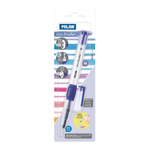 Milan Refillable Water Brush 4mm Medium Tip 8ml Capacity Milan Refillable Water Brush 4mm Medium Tip 8ml Capacity