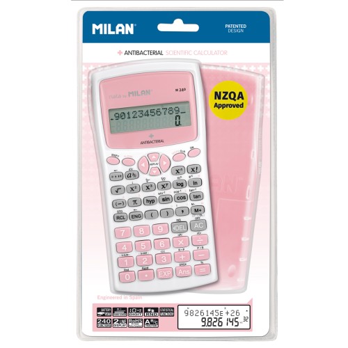 Milan M240 Antibacterial Scientific Calculator Pink Milan M240 Antibacterial Scientific Calculator Pink