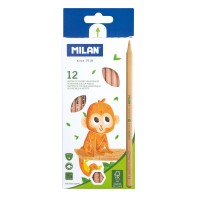 Milan Coloured Pencils Hexagonal Pack 12 Assorted Colours