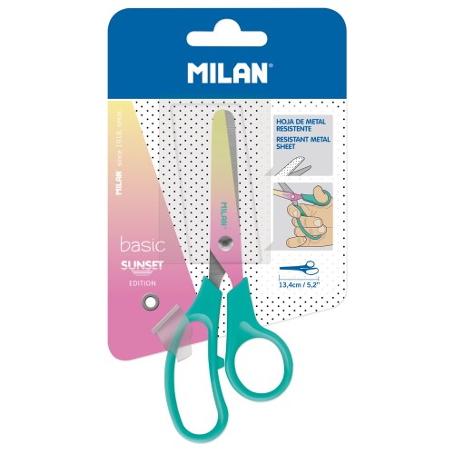 Milan Sunset Scissors 134mm 5.2 inch Turquoise Handle Milan Sunset Scissors 134mm 5.2 inch Turquoise Handle