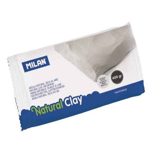 Milan Air Dry Natural Modelling Clay White 400gm Milan Air Dry Natural Modelling Clay White 400gm