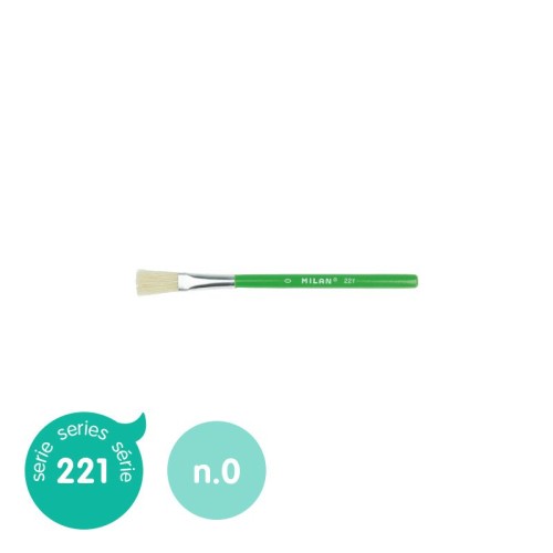 Milan Bristle Hair Brush 221 Series Flat Size 0 Milan Bristle Hair Brush 221 Series Flat Size 0