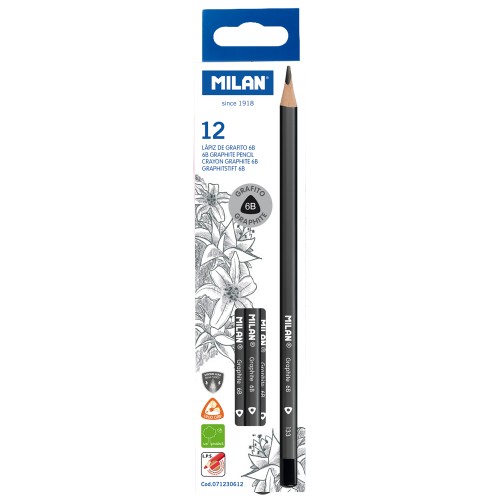 Milan Graphite Pencils 6B Pack 12 Milan Graphite Pencils 6B Pack 12