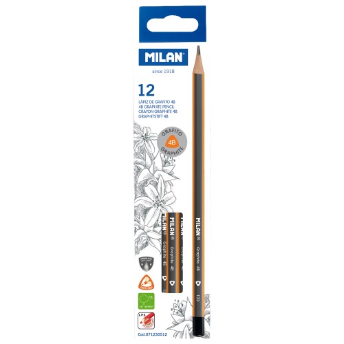 Milan Graphite Pencils 4B Pack 12 Milan Graphite Pencils 4B Pack 12