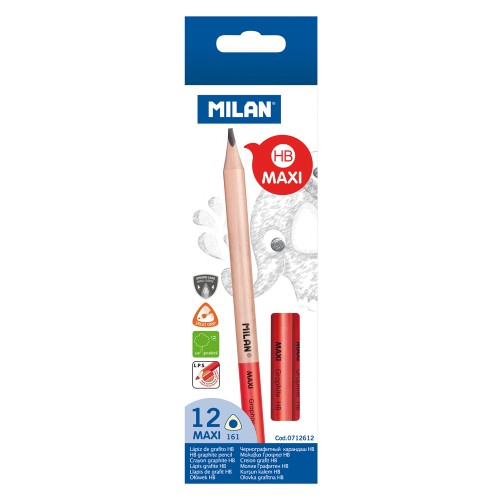 Milan Maxi Graphite Pencils HB Pack 12 Milan Maxi Graphite Pencils HB Pack 12