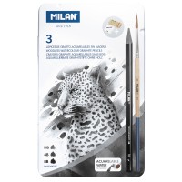 Milan Graphite Pencils Wood Free Water Soluble Set 6 Pieces