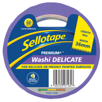 Sellotape Washi Premium+ Delicate Purple 36mm x 50m