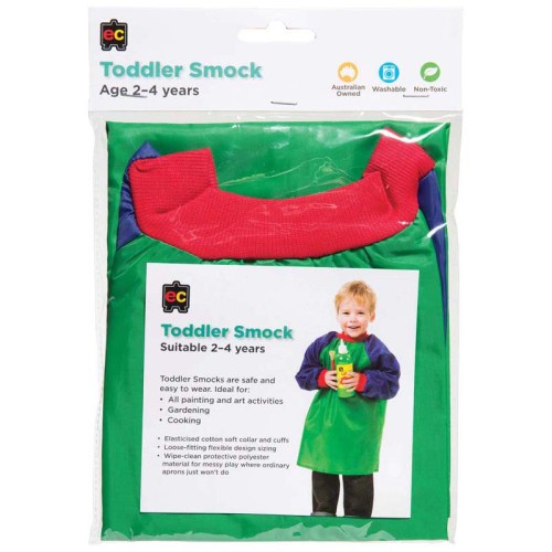 EC Smock Toddler 2-4 Year Green and Blue EC Smock Toddler 2-4 Year Green and Blue
