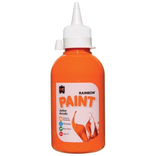EC Paint Rainbow Acrylic Orange 250ml EC Paint Rainbow Acrylic Orange 250ml