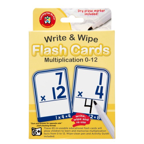 LCBF Write & Wipe Flashcards Multiplication w/Marker LCBF Write & Wipe Flashcards Multiplication w/Marker