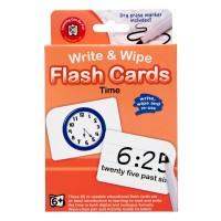 LCBF Write & Wipe Flashcards Time w/Marker